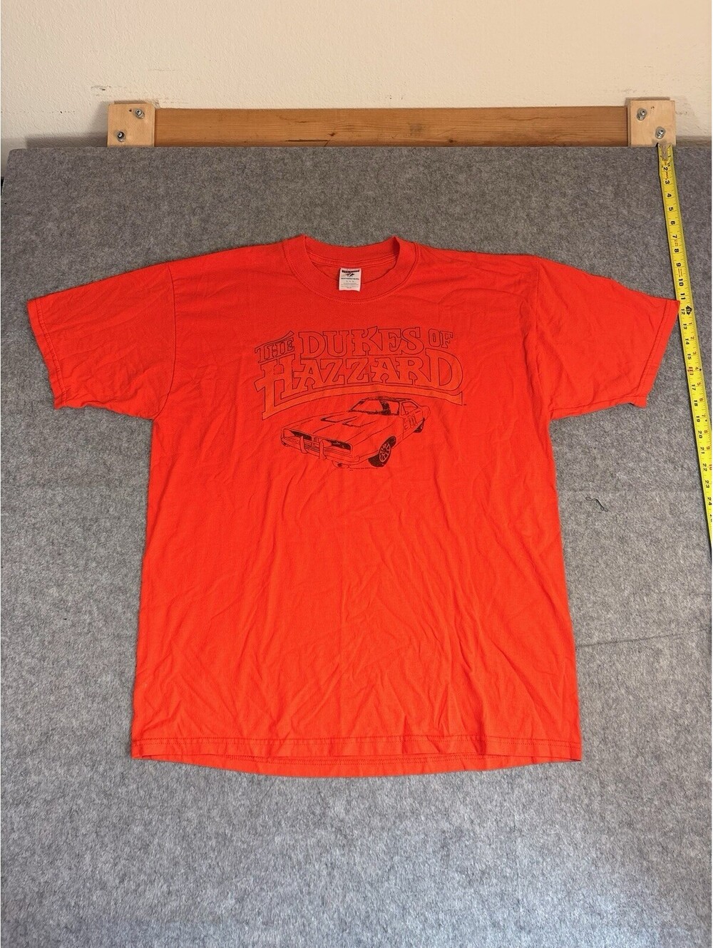 Vintage Y2K Dukes Of Hazzard General Lee Orange Graphic T-shirt Mens Size XL